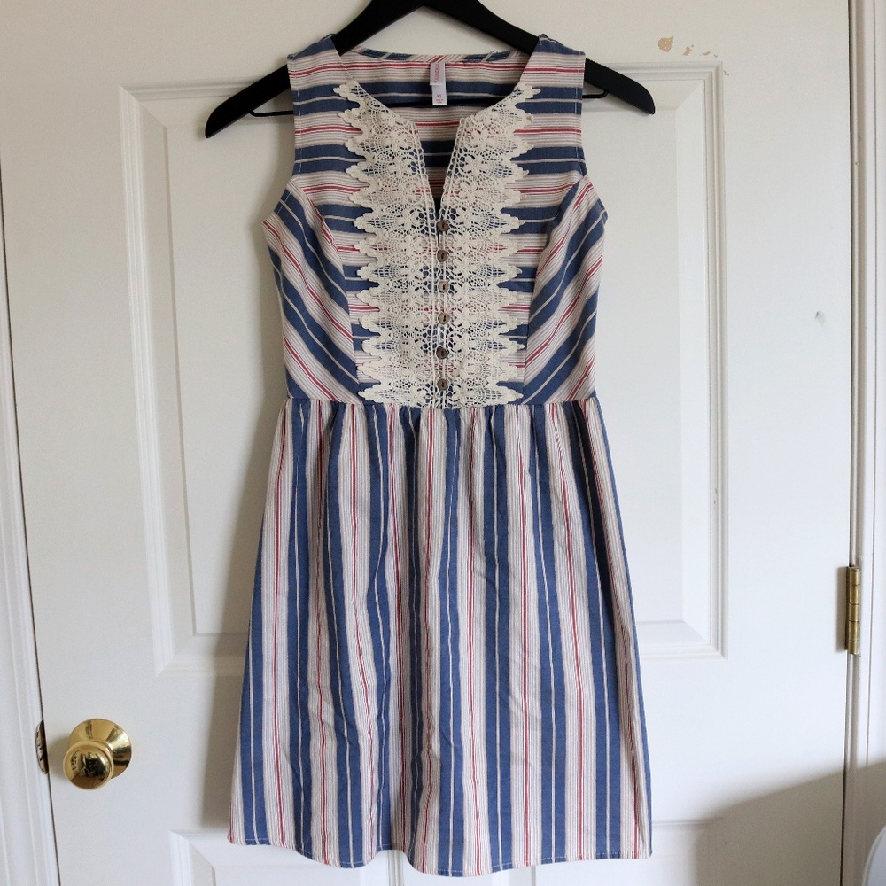 XS Striped A-Line Xhilaration Dress